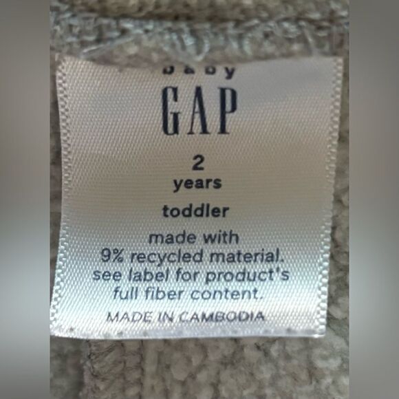 Gap Logo Hoodie and Pants, Gray, Toddler Size 2, Great Condition - Picture 6 of 6
